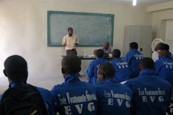 Class in session at the GHESKIO vocational school