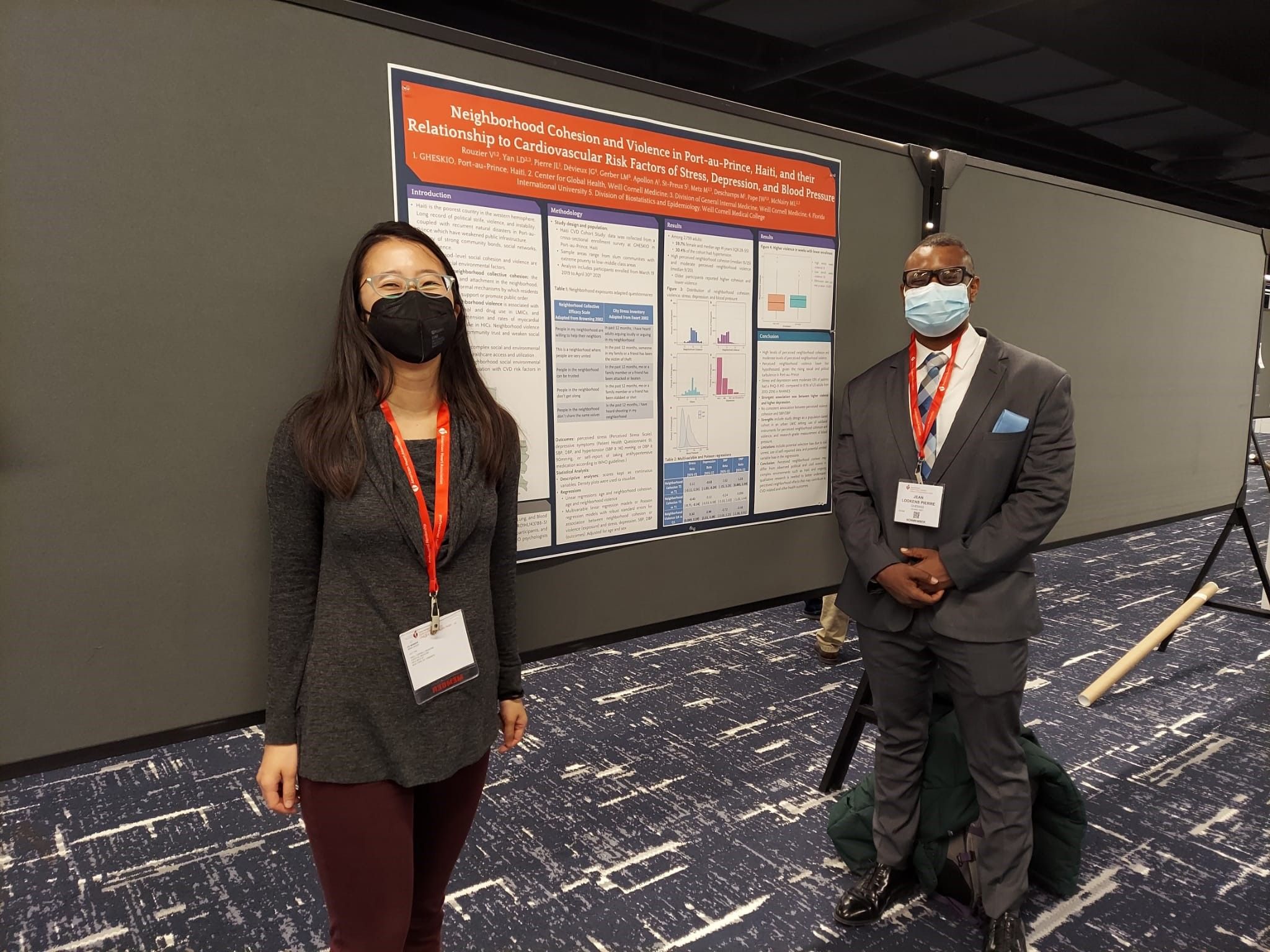 Dr. Lily Yan and Dr. Jean Pierre Lookens presenting at the 2022 AHA EpiLifestyle Scientific Sessions conference in Chicago, Illinois