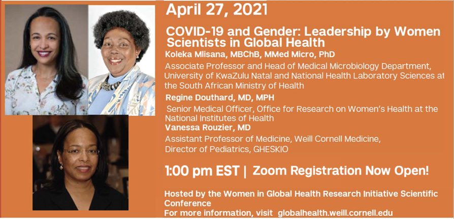 COVID-19 and Gender: Leadership by Women Scientists in Global Health ...