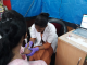 Nurse collecting blood from pregnant study participant for PraGaTHi Nurse collecting blood from pregnant study participant for PraGaTHi